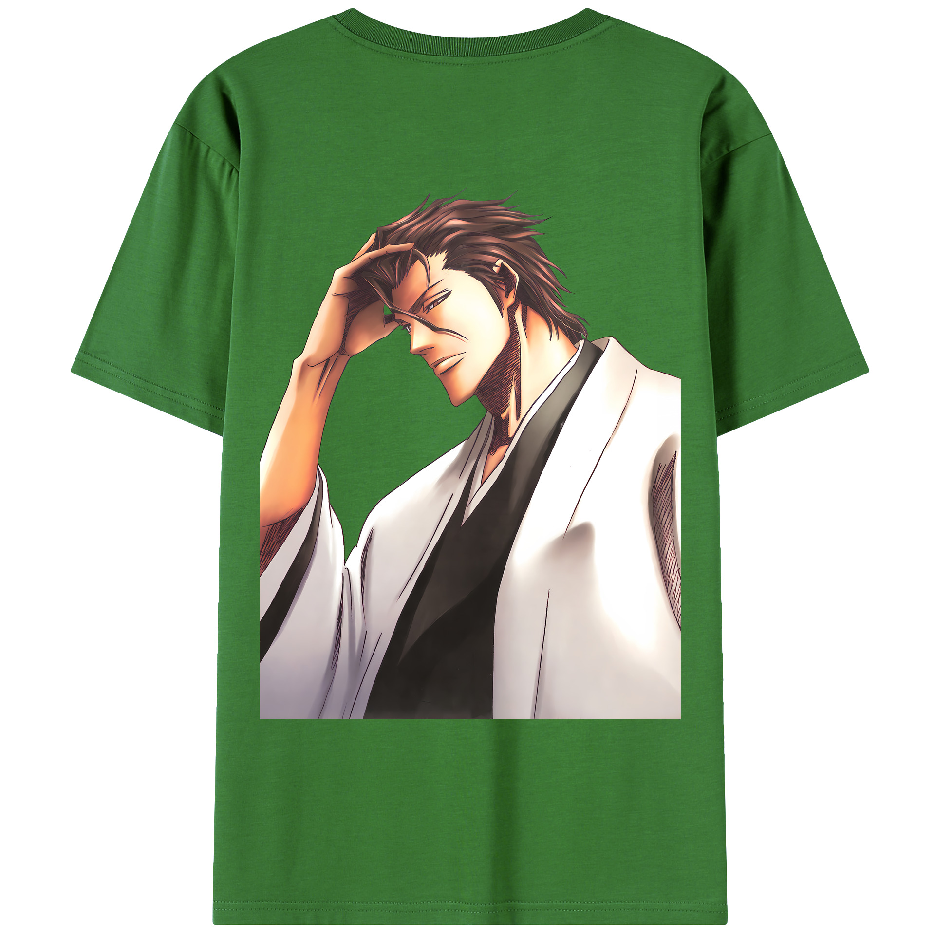 （画像用） ブリーチ 藍染 惣右介（あいぜん そうすけ） BLEACH Aizen Sousuke レディース半袖Tシャツ(バックプリント)